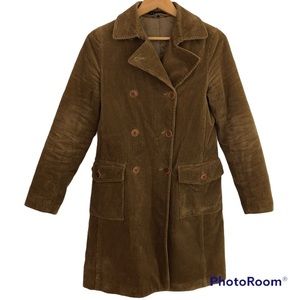 Vintage Y2k Theory Corduroy Peacoat 